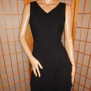 OPTIONS BY SHANI Black Sleeveless Ruffle Skirt Cocktail Dress * sz 4